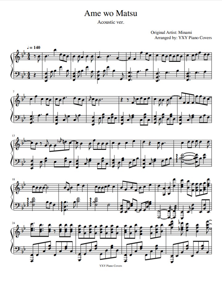 Ame wo Matsu (Short ver.)