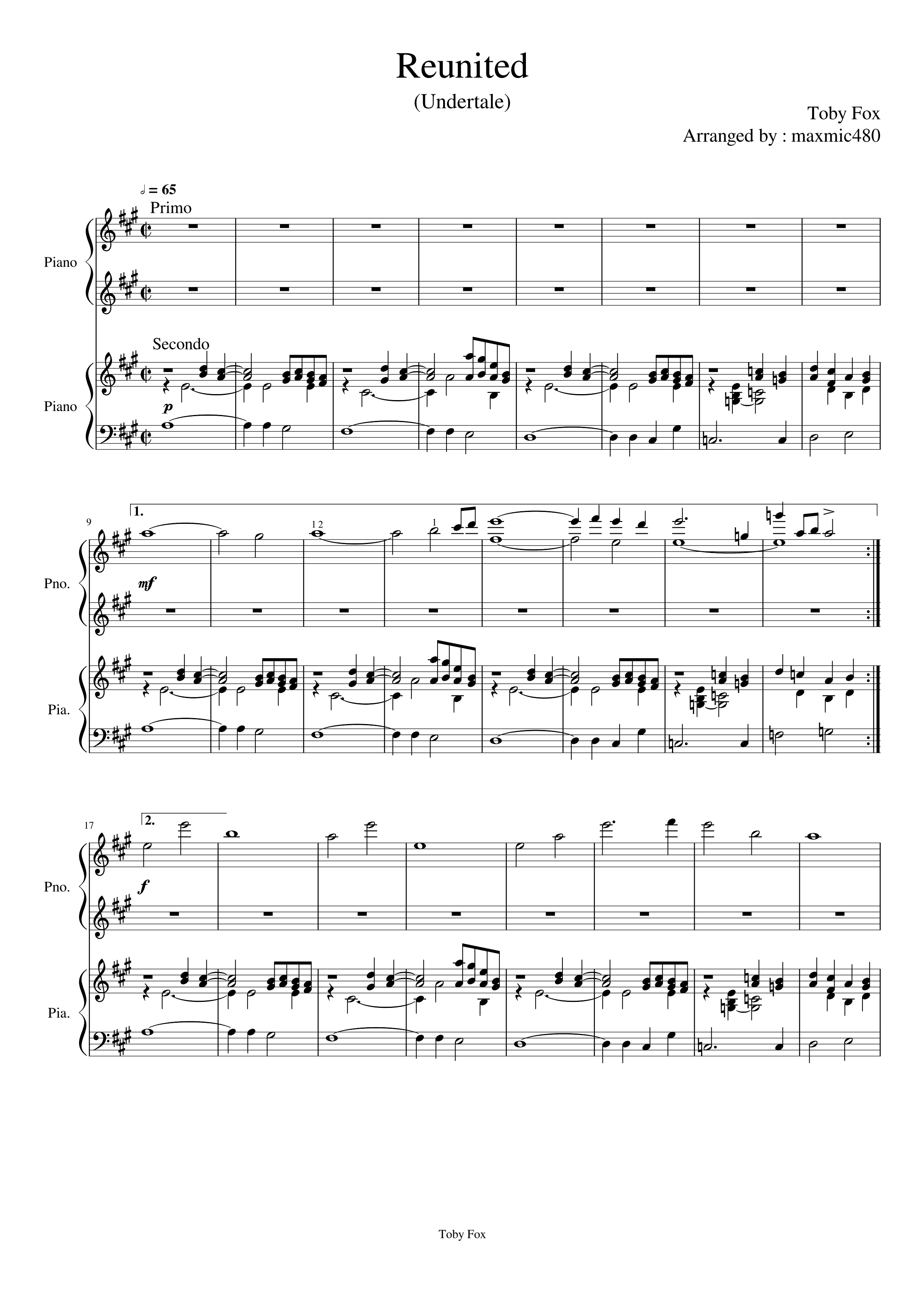 Reunited (Piano Duet)