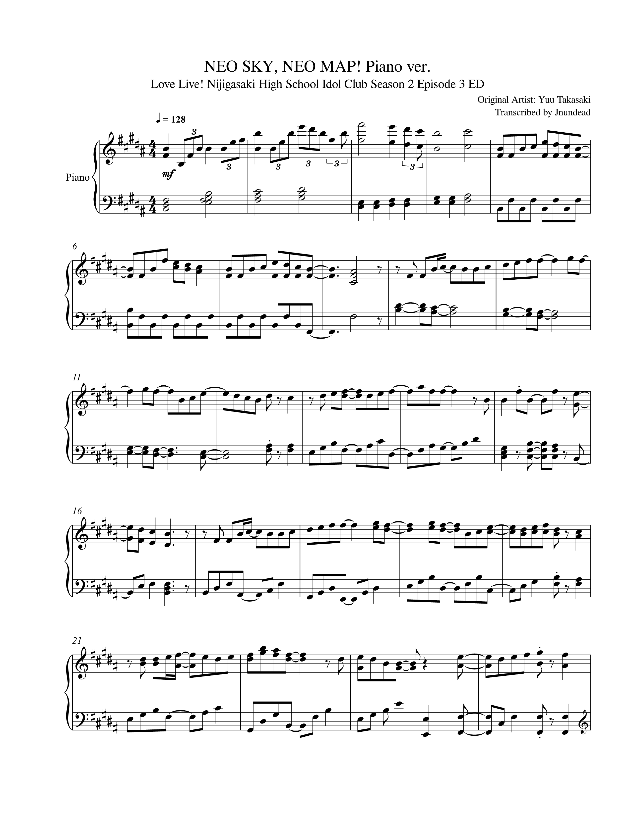 NEO SKY, NEO MAP! Piano ver.