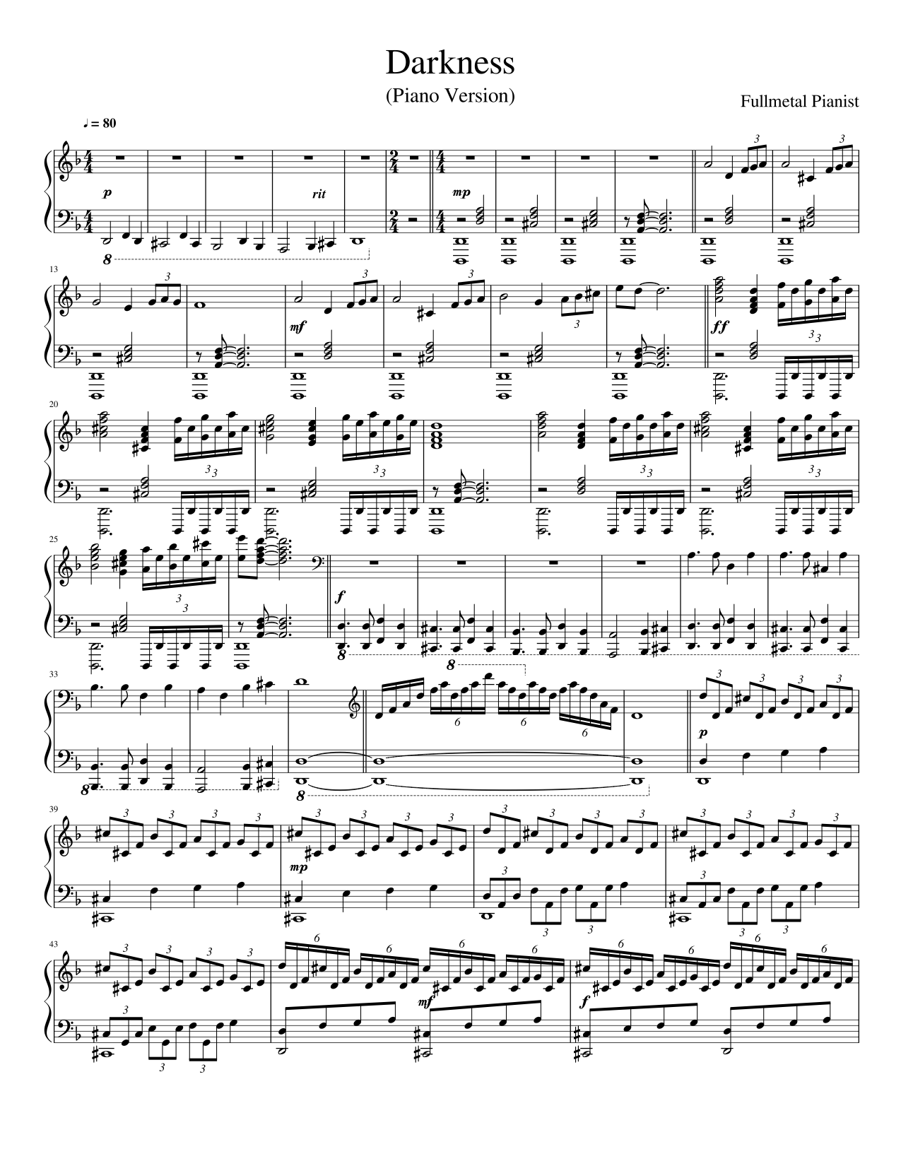 Darkness (Piano)