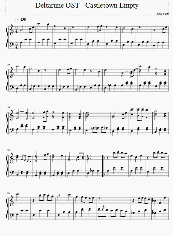 Deltarune OST -  Castletown Empty