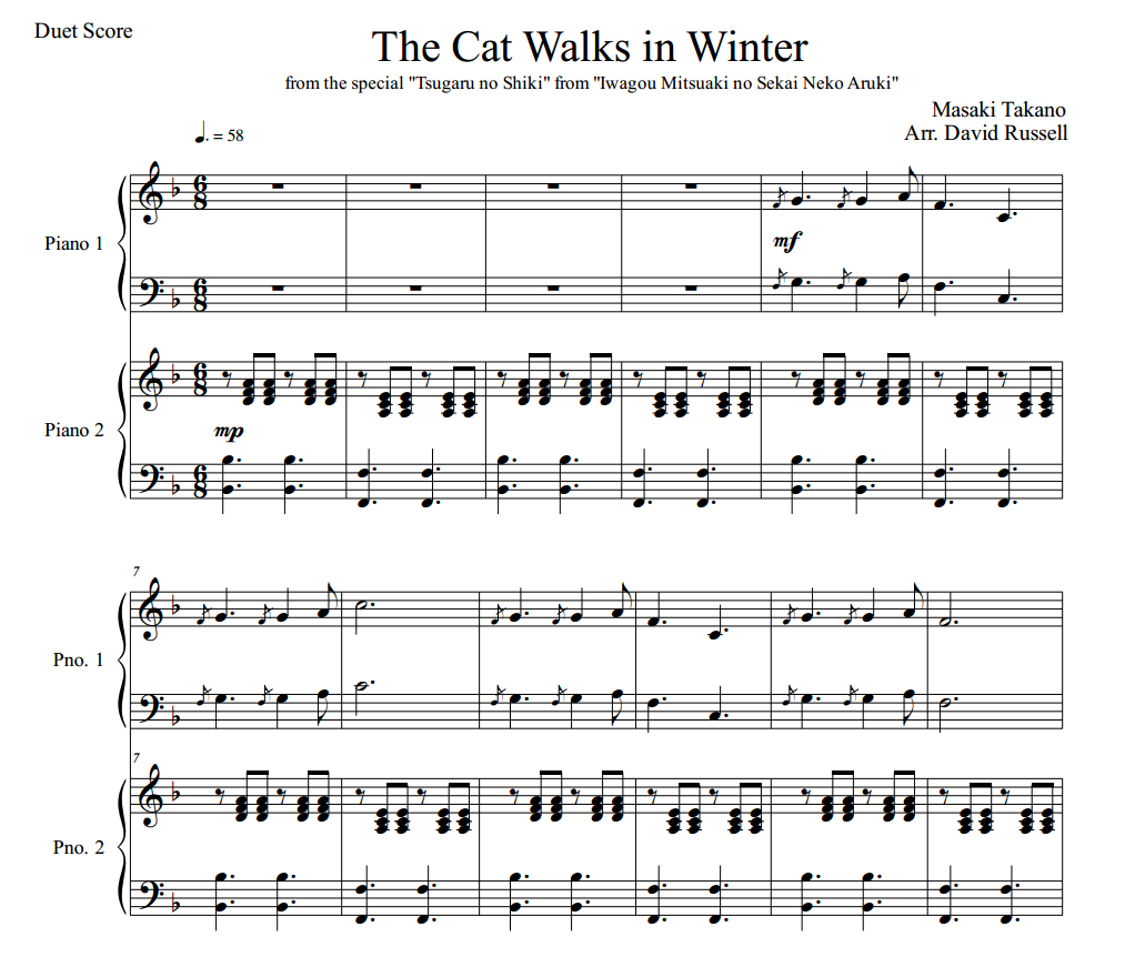 The Cat Walks in Winter
