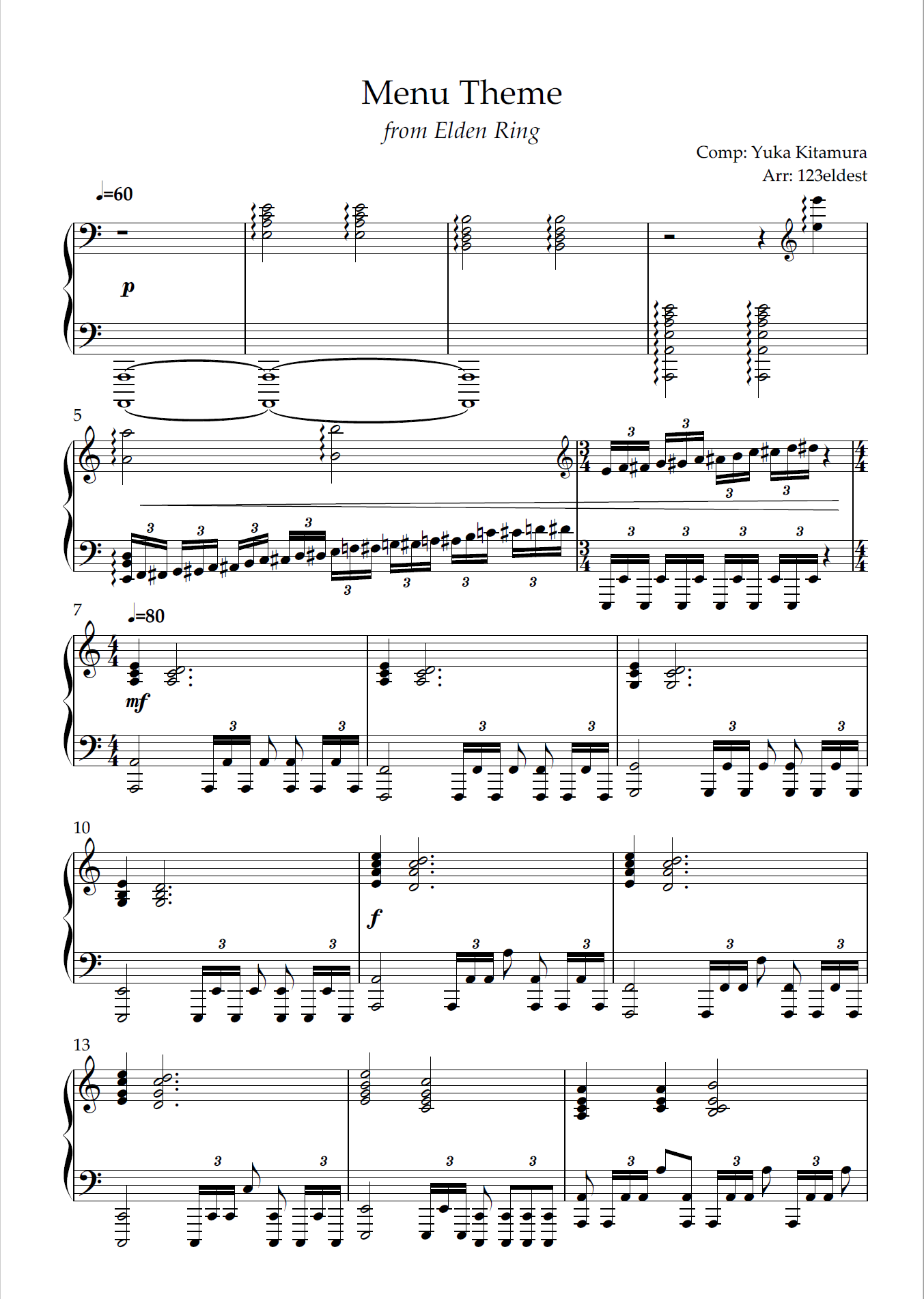 Elden Ring Menu Theme