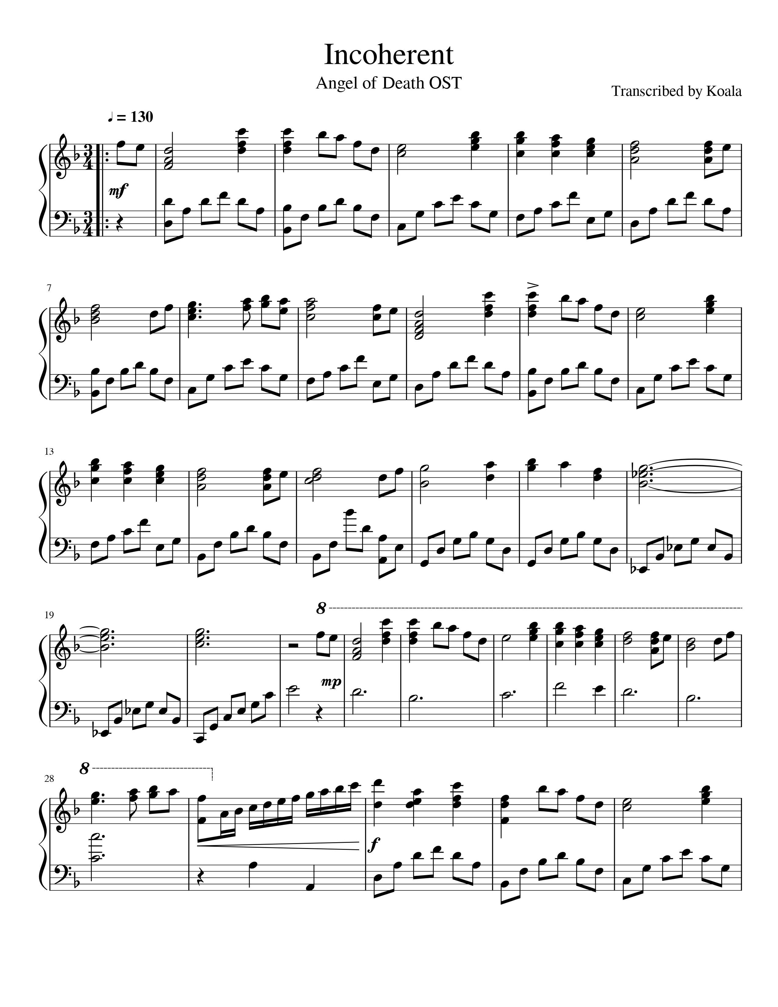 Incoherent (Satsuriku no Tenshi OST)