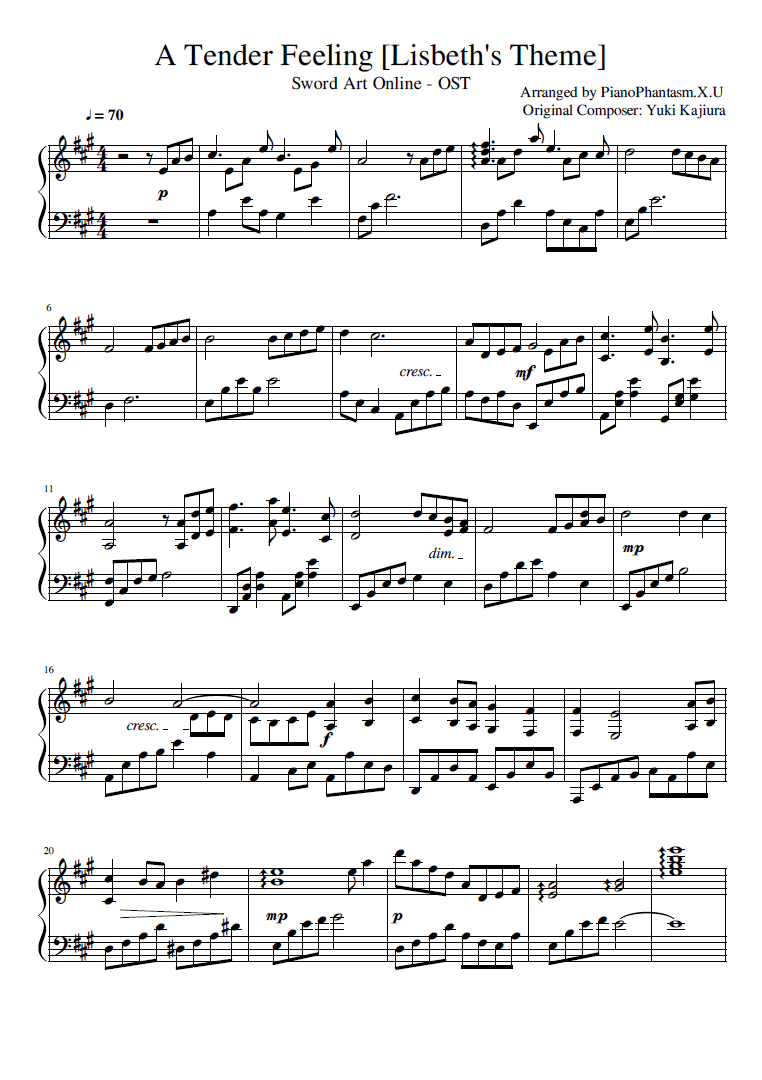 A Tender Feeling [Lisbeth's Theme]