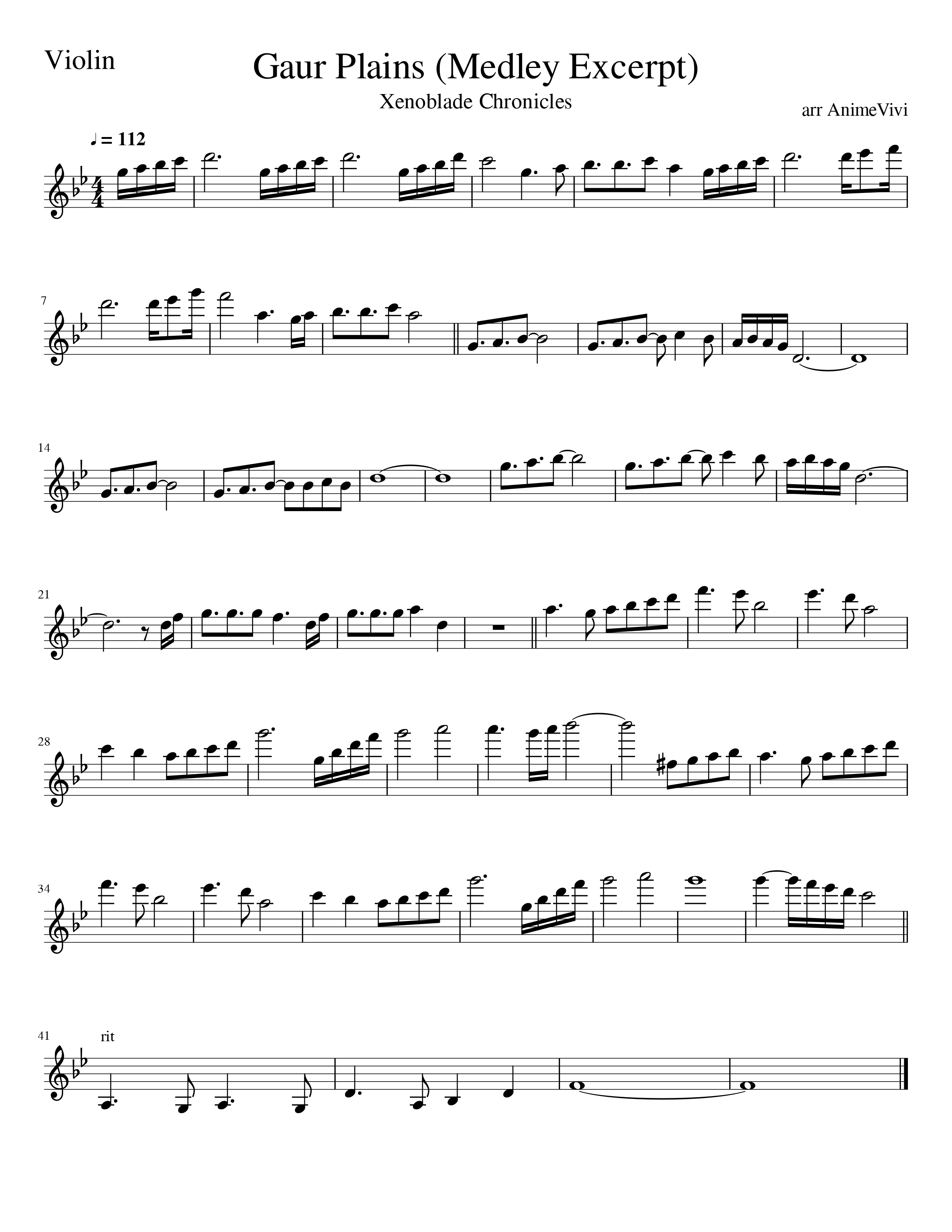Gaur Plains (Melody Only)