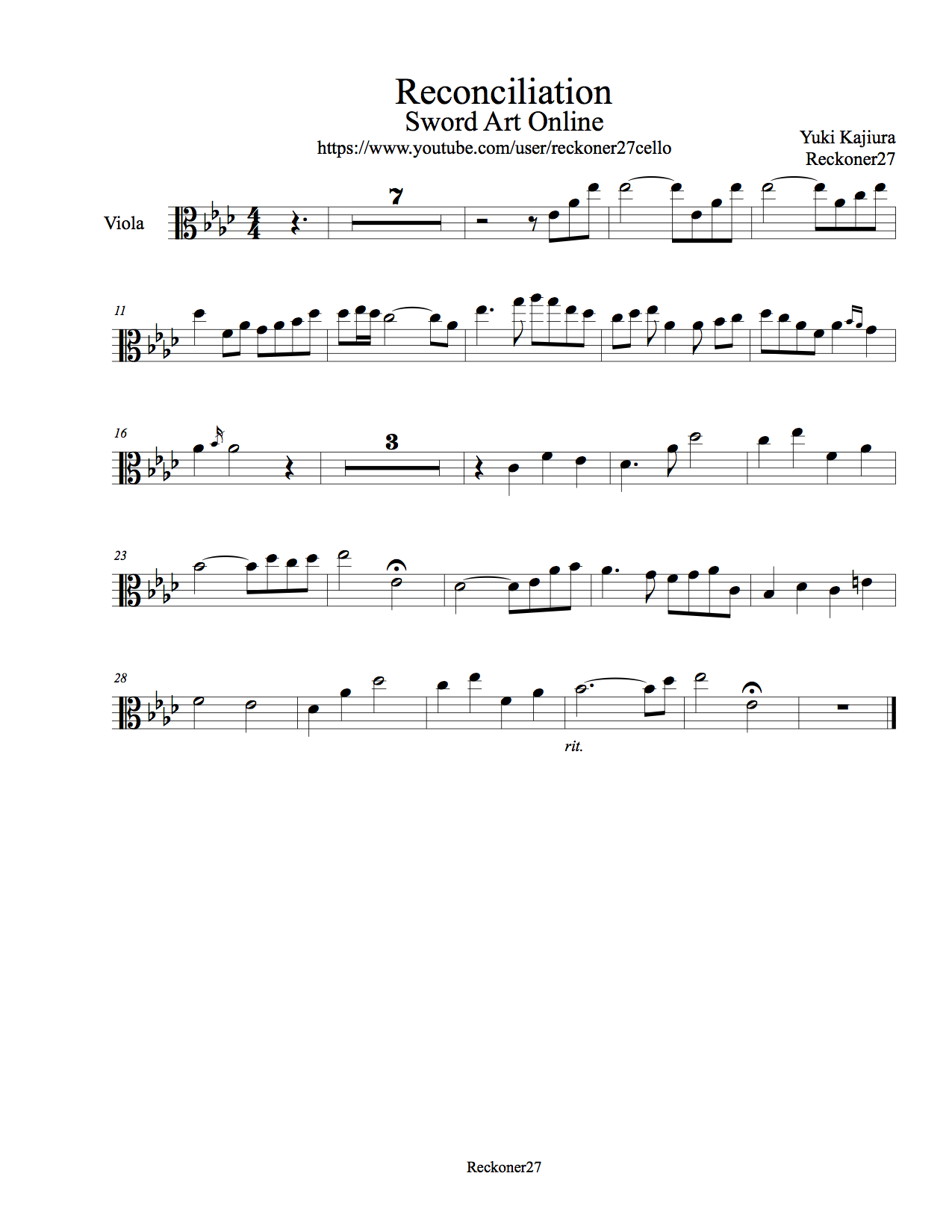 Reconciliation- Viola