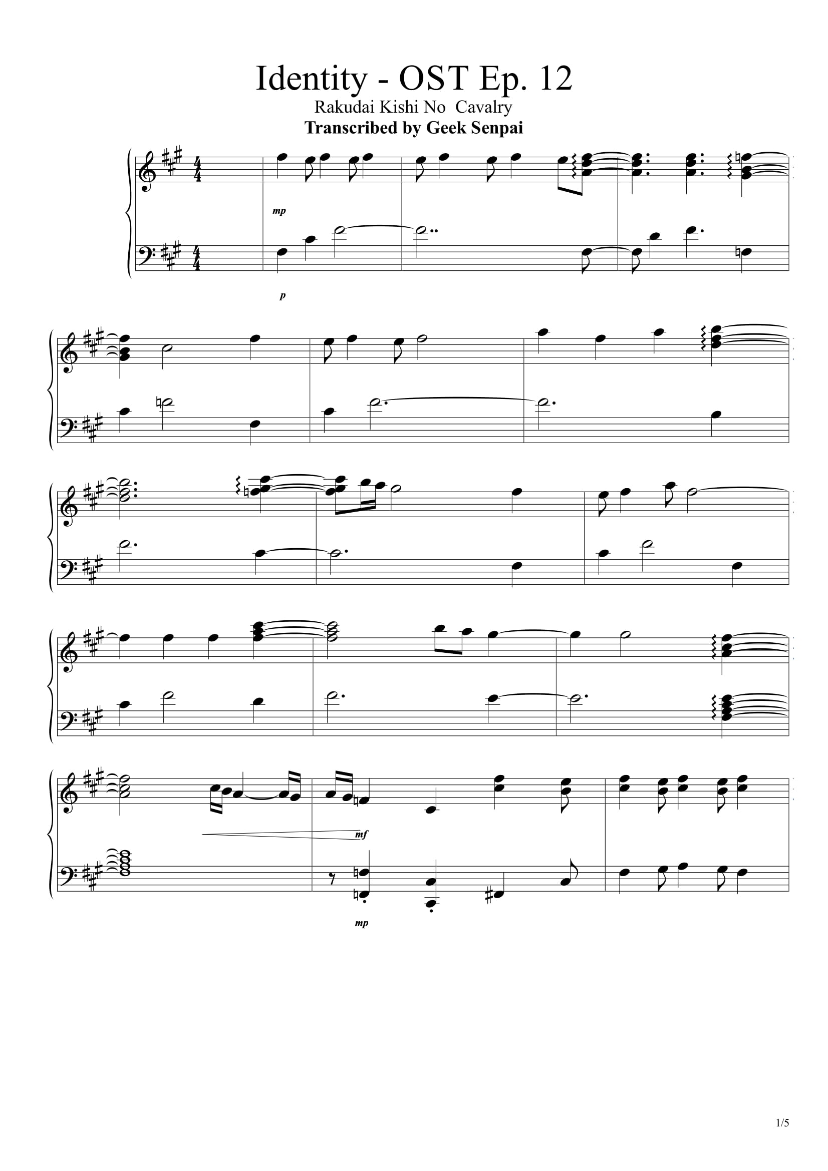 Identity OST 