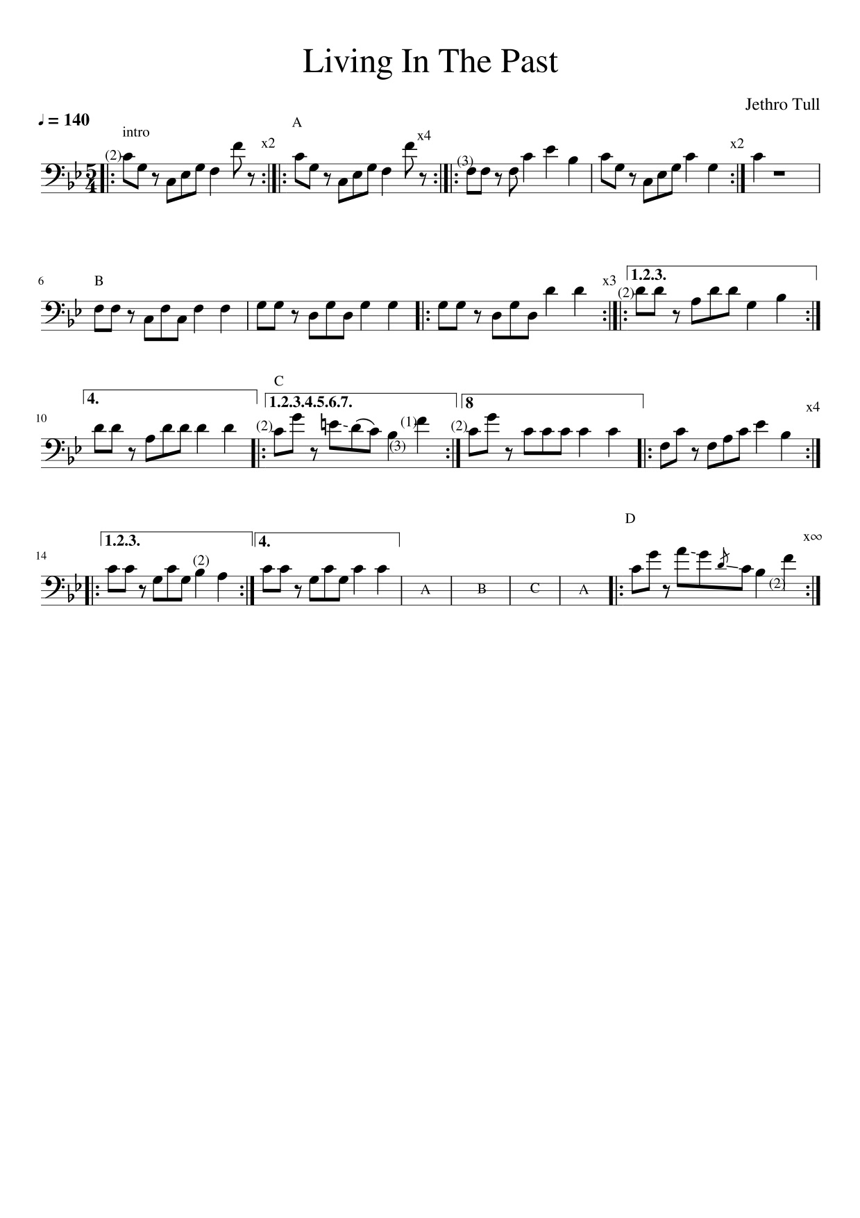 [BASS] Jethro Tull - Living In The Past