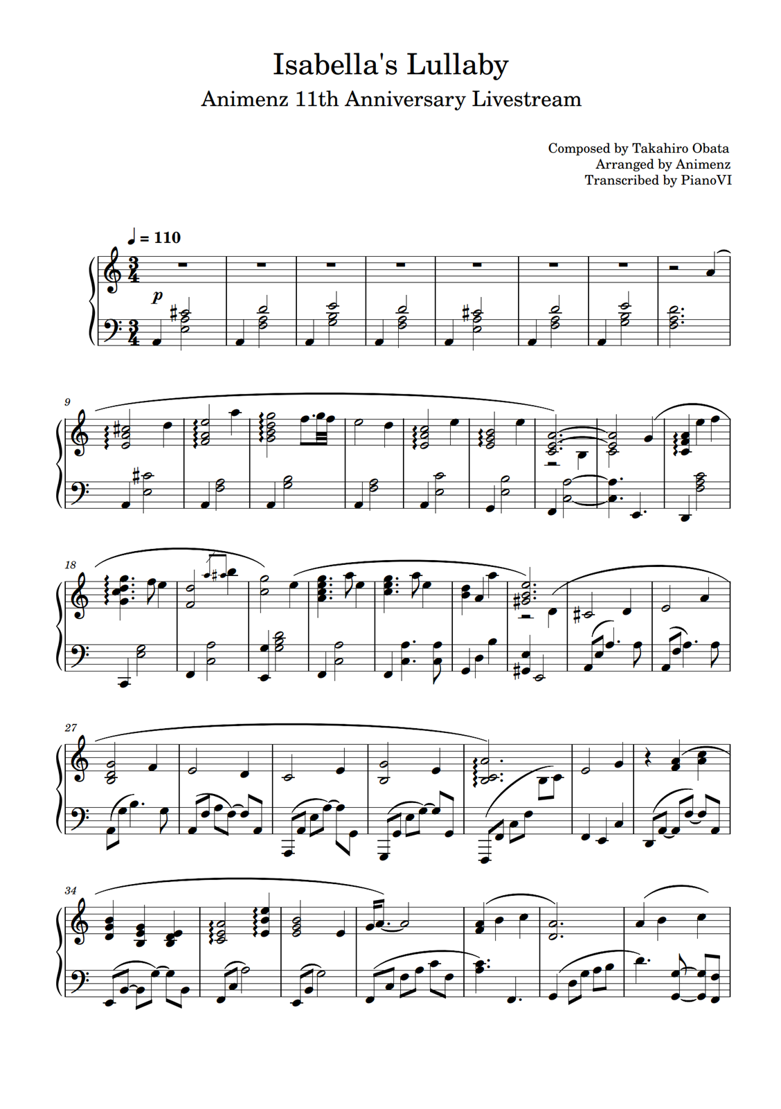 Isabella's Lullaby