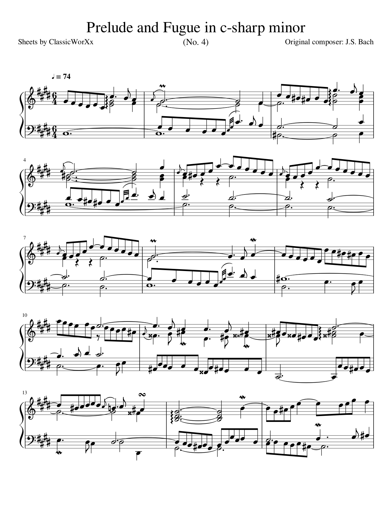 Prelude and Fugue in c-sharp minor