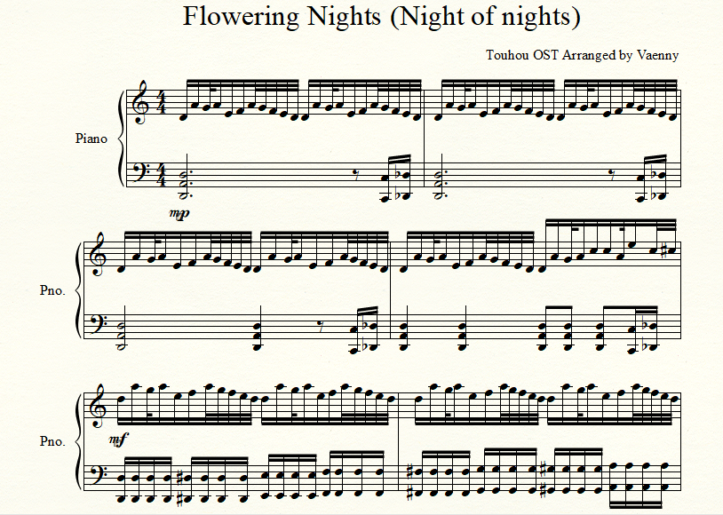 Flowering nights (Night of Nights