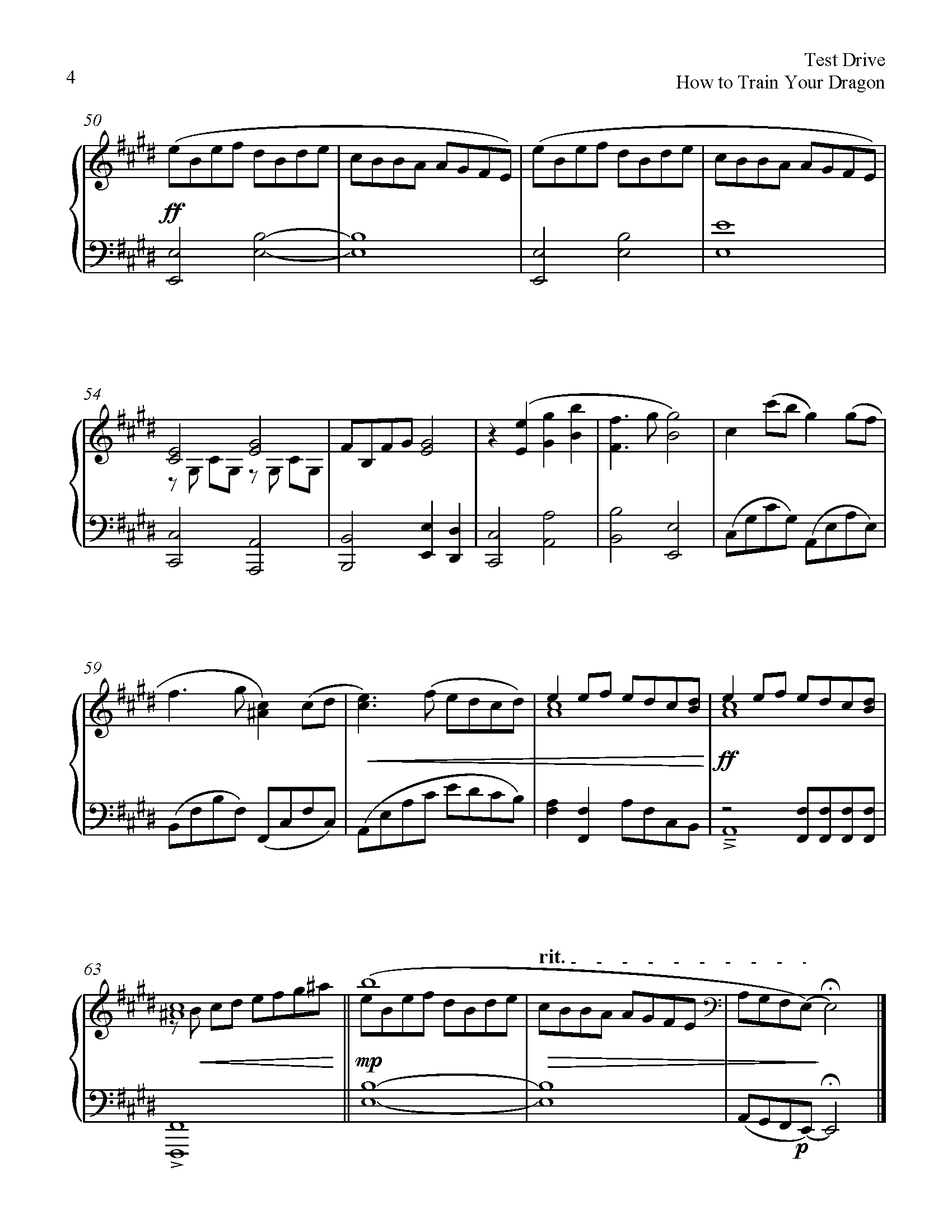 Test Drive (easy piano)