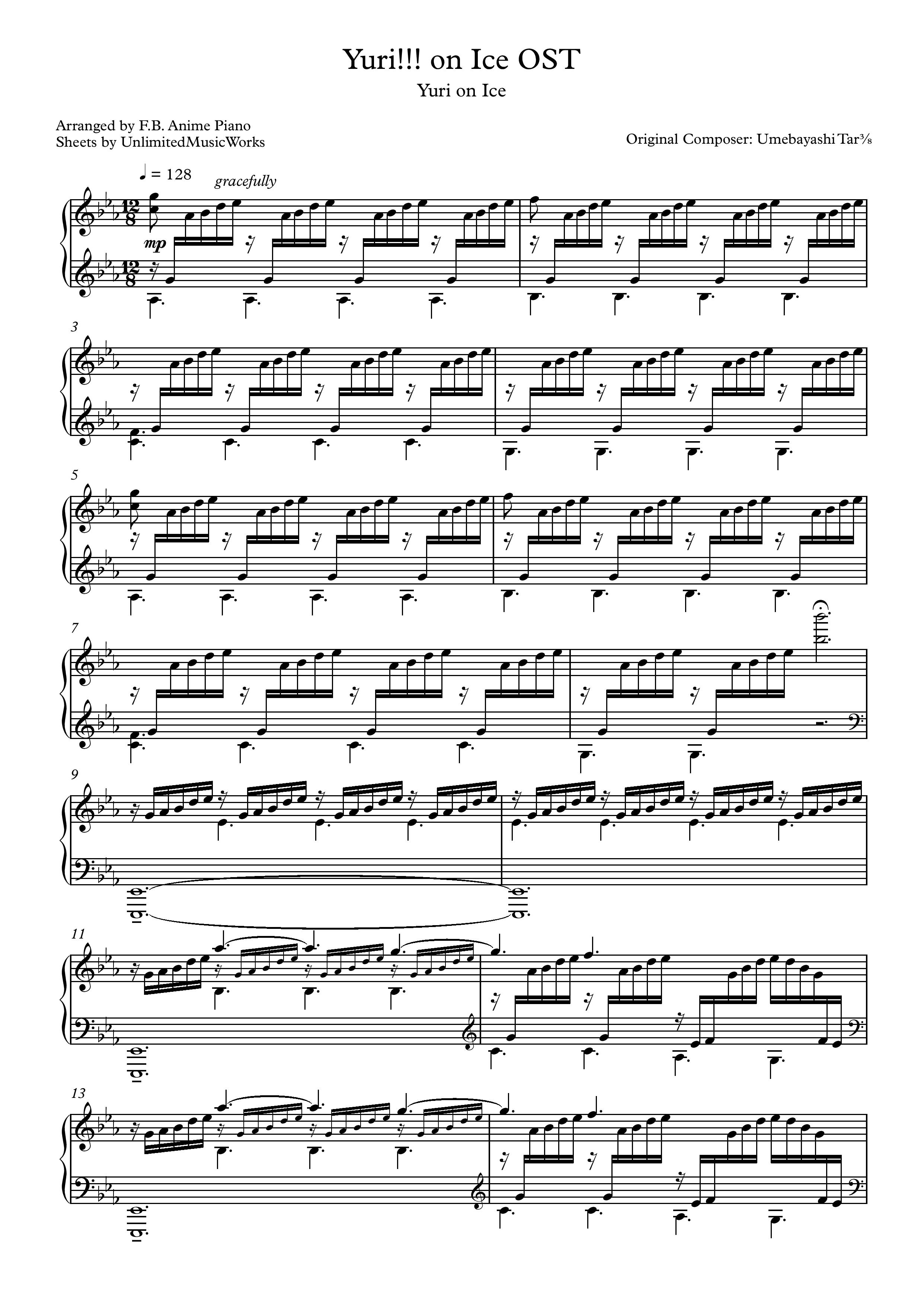 Yuri!!! on Ice - Piano Theme Full - Musescore.com