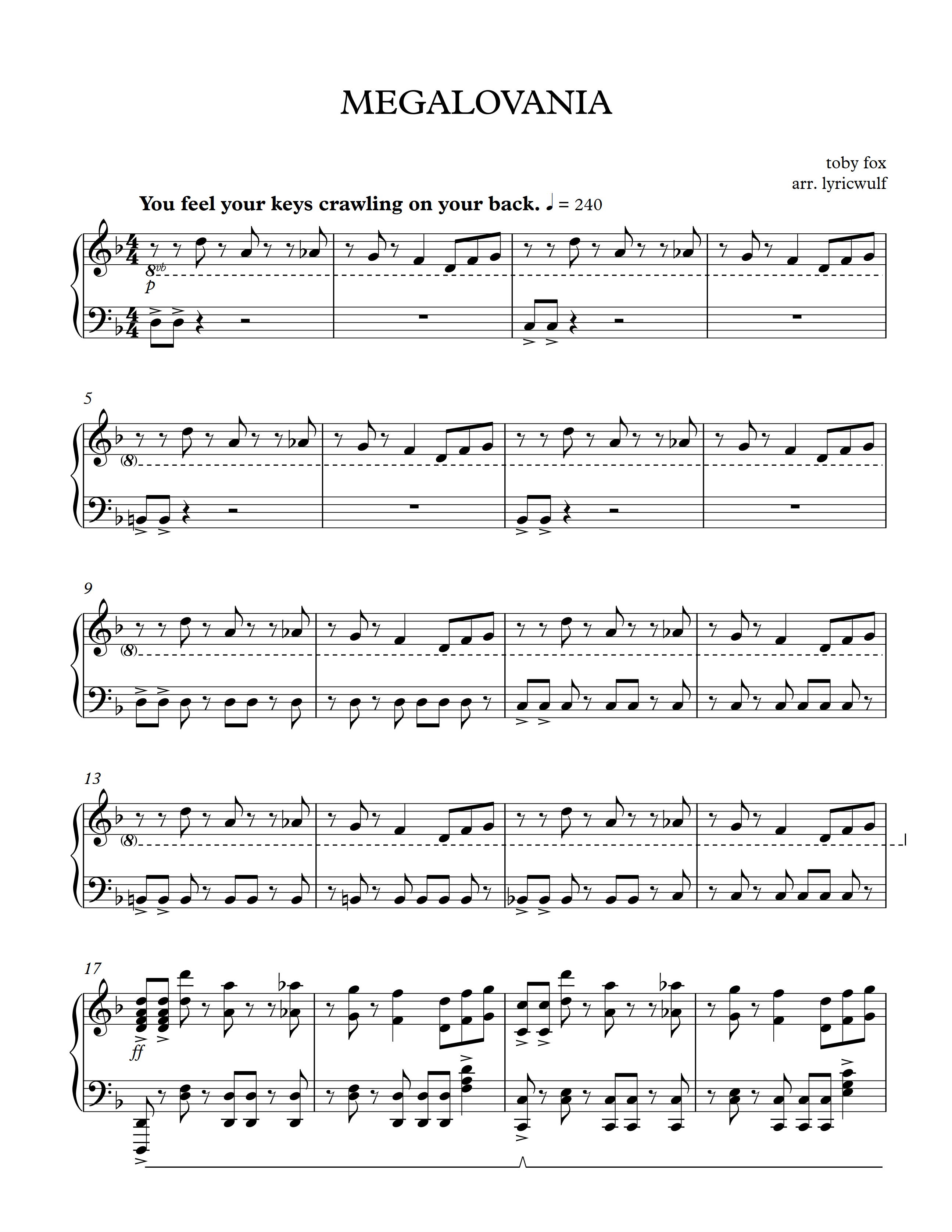 MEGALOVANIA – Undertale sheet music | Sheethost