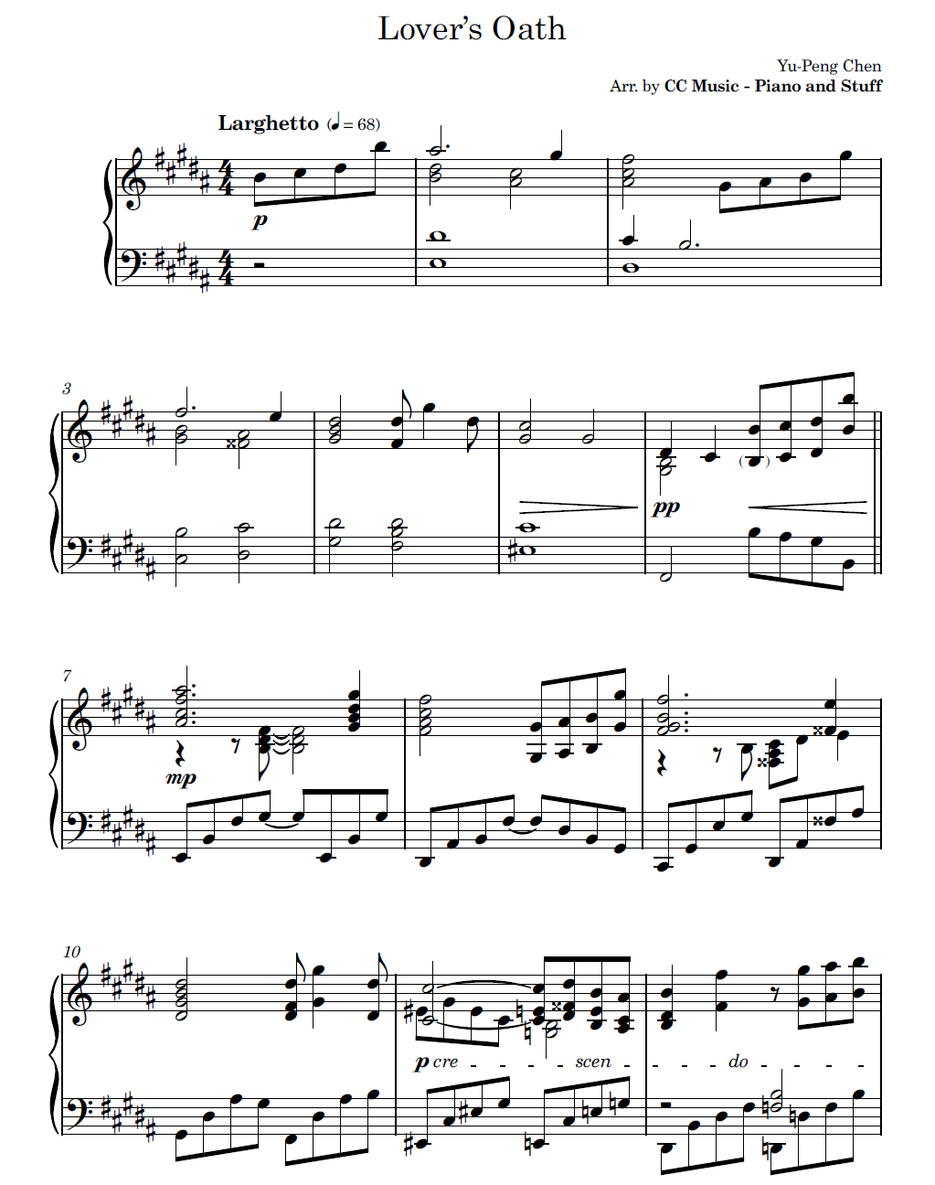 Lover's Oath (FULL) Genshin Impact OST sheet music Sheethost