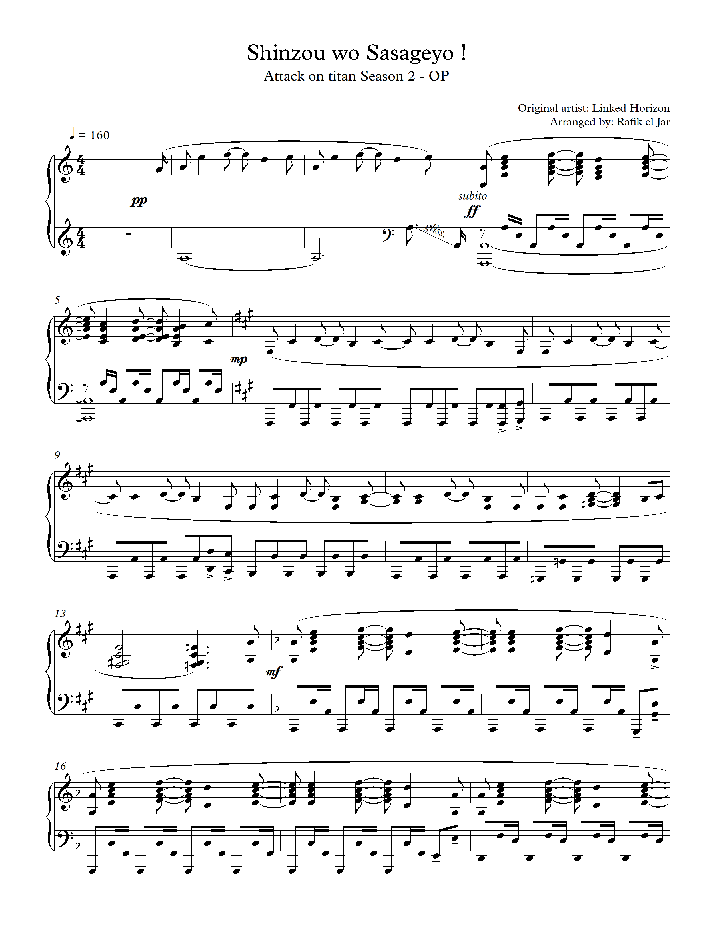 Anime Flute Sheet Music. 