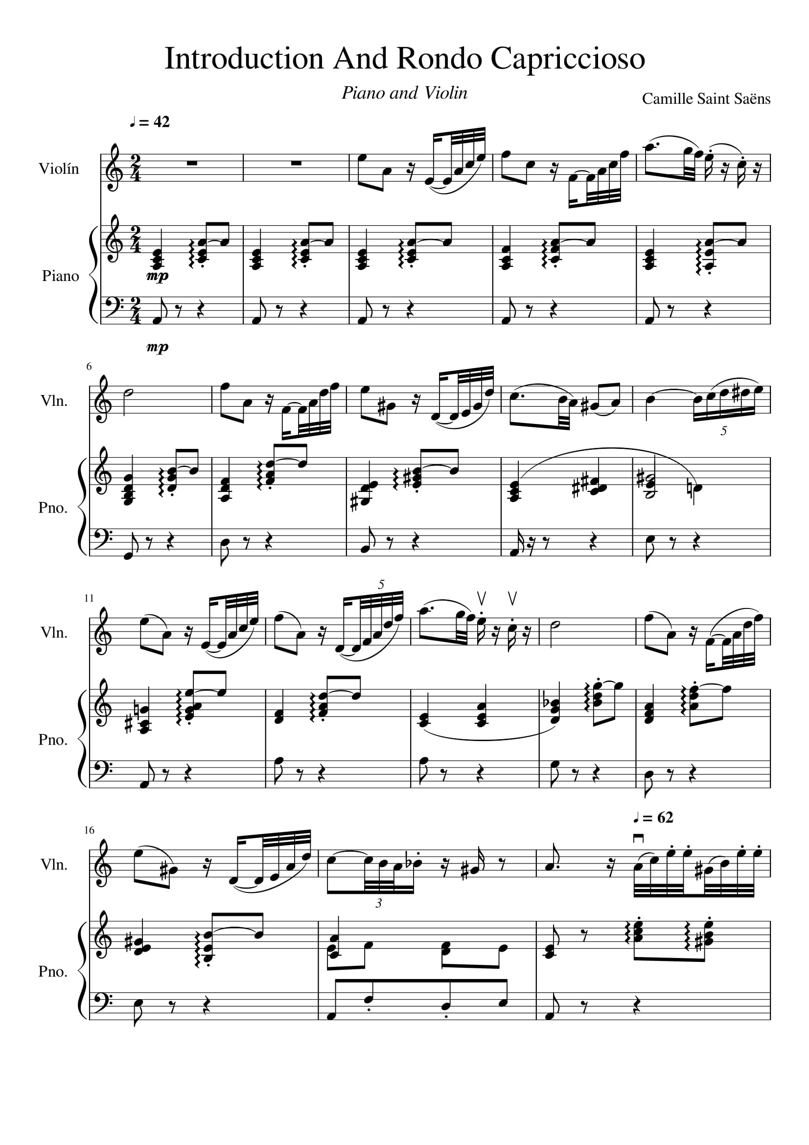 Your Lie In April Introduction And Rondo Capriccioso