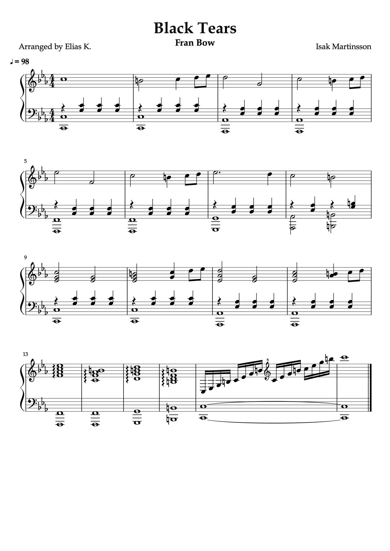 Black Tears Fran Bow sheet music Sheethost