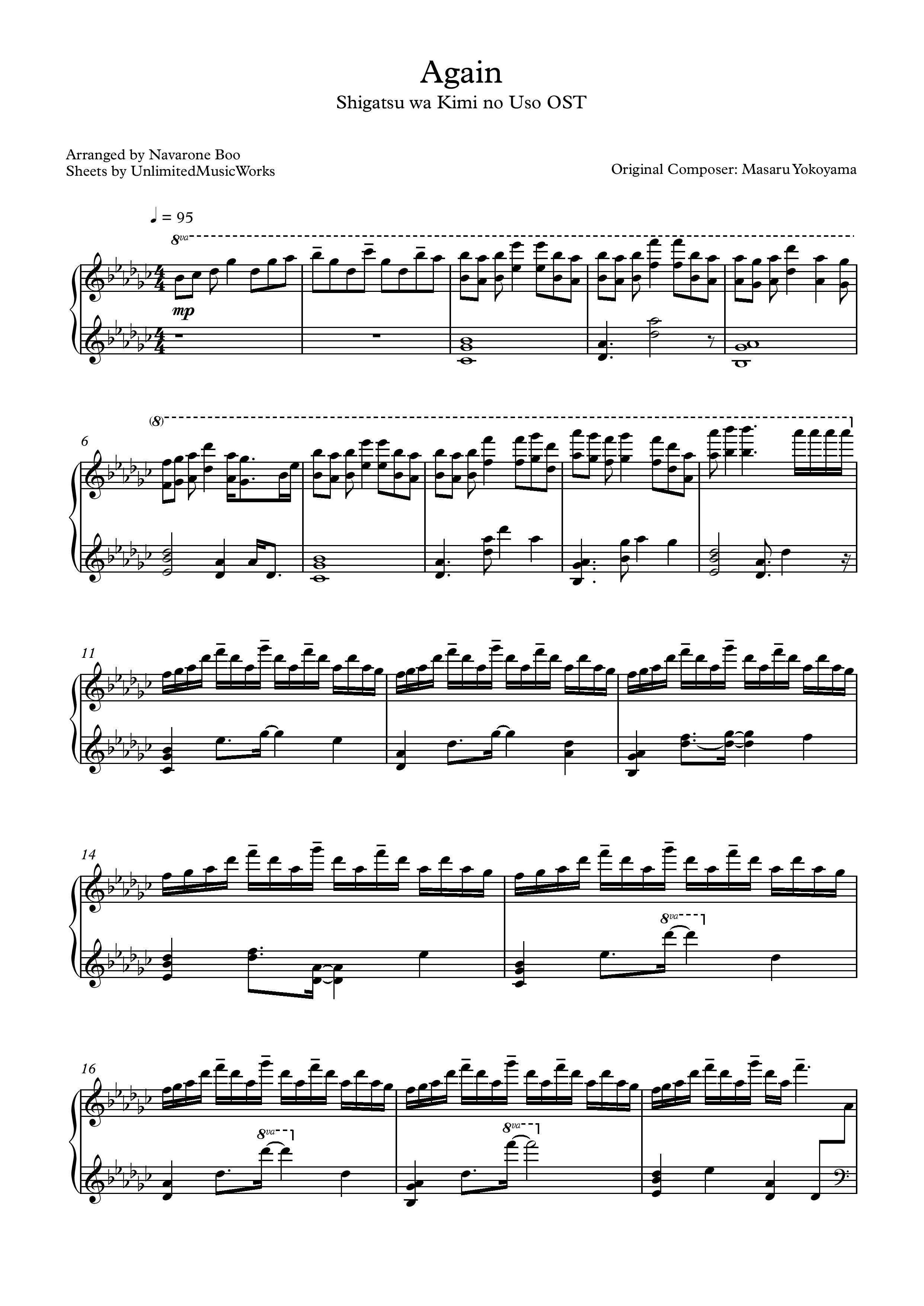 Again - Shigatsu wa Kimi no Uso OST (Navarone Boo) – Shigatsu wa kimi ...