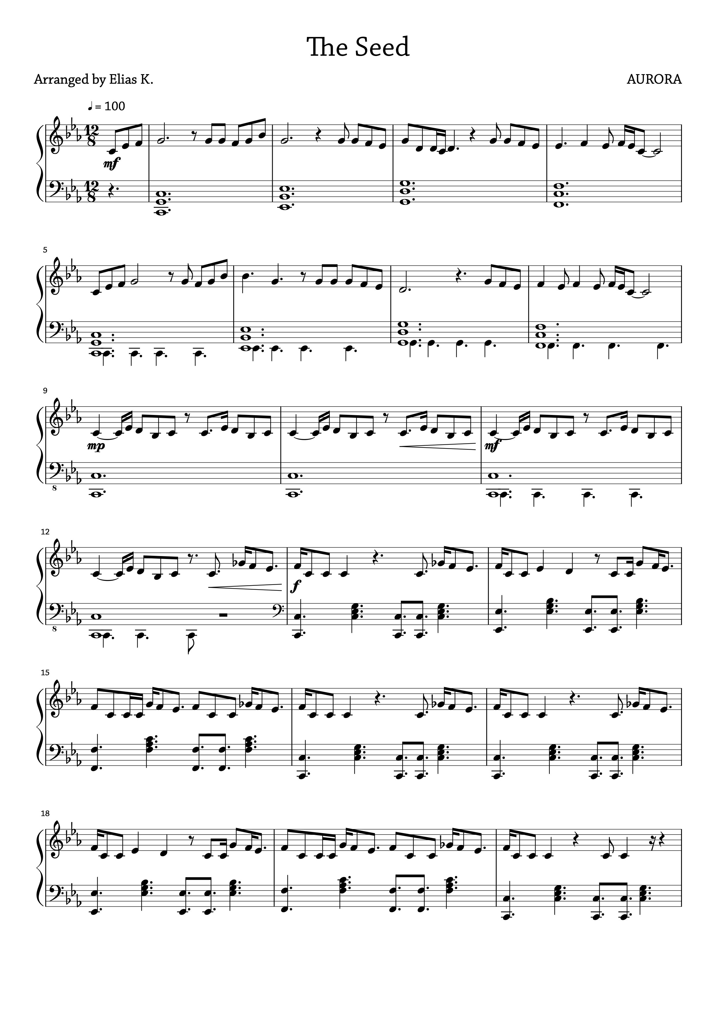 The Seed (Piano Ver.) sheet music | Sheethost